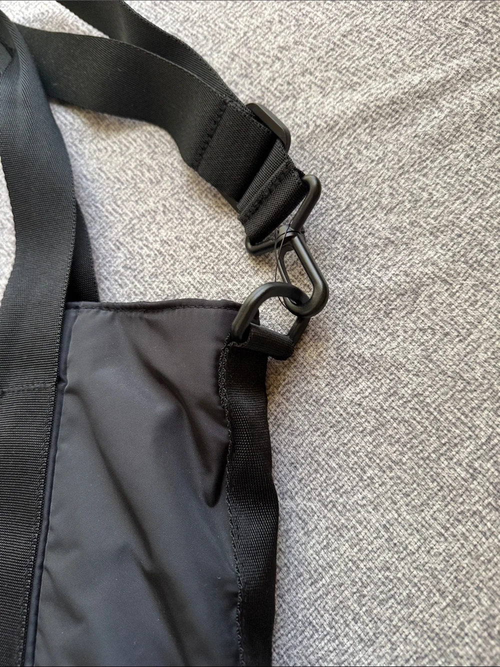 adidas Black Nylon Messenger Tote with Adjustable Strap